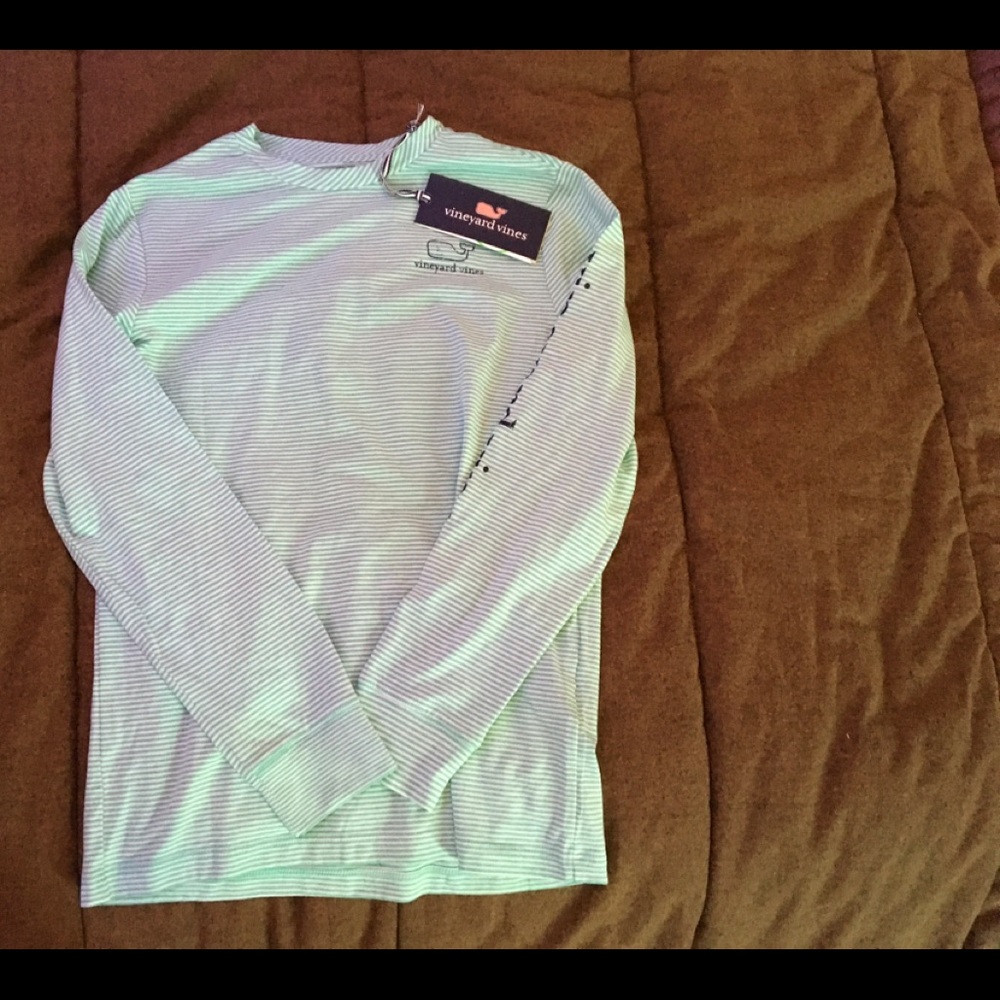 Kids NWT Vineyard Vines Long Sleeve Shirt Size Small 8-10